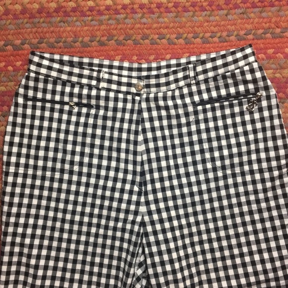 VINTAGE GINGHAM PLAID CROP PANTS - Picture 3 of 7